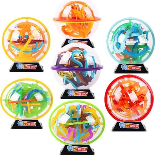 Creative Balance 3D Maze Ball Puzzle Spiral Orbital Cube Fun Parent-Child Interactive 360° Rotating Labyrinth Toy Birthday Gift
