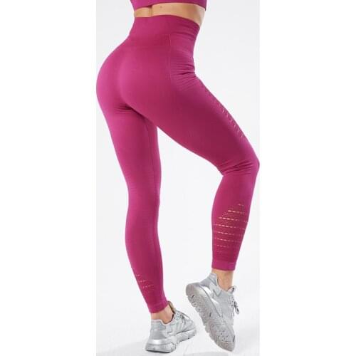 SVOKOR Workout Leggings Women Seamless Hollow Push Up Leggings Fitness Gym Pants Running Female Elasticity