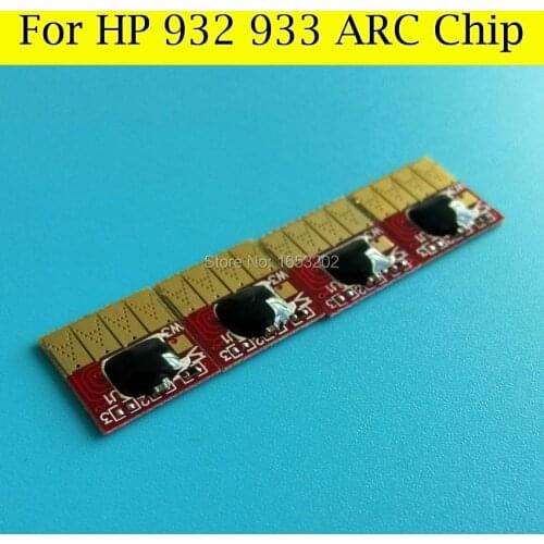 HOT !! 4 Color (Every Times Show Ink Level) Cartridge Chip For HP 932 933 For HP Officejet 7612 6600 6100 6700 7110 7610