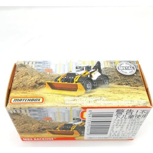 MBX BACKHOE 2019 Matchbox Cars 1:64 Car MBX BACKHOE Metal Diecast Alloy Model Car Toy Vehicles