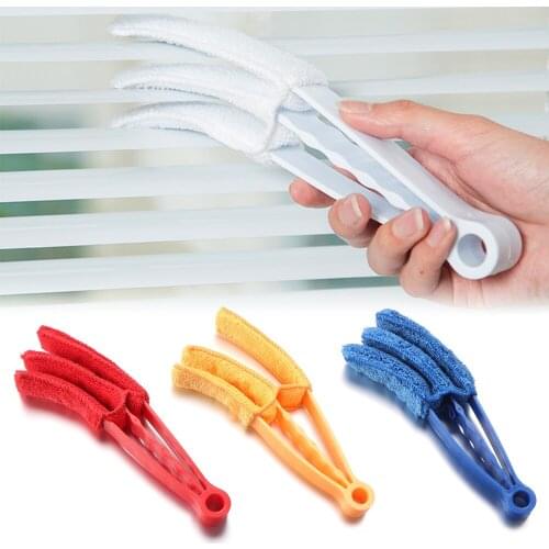 New Microfiber Removable Washable Cleaning Brush Clip Household Duster Window Leaves Blinds Tool Kitchen Office