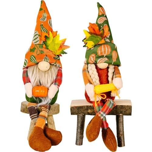 Thanksgiving Autumn Doll Creative Dwarf Faceless Doll Decorations Harvest Festival