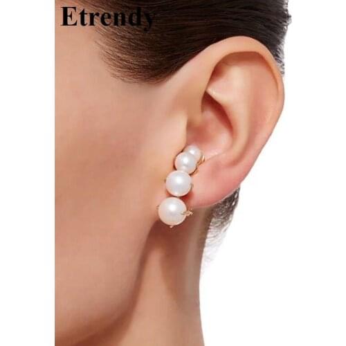 2020 Fashion Earrings For Women Personality Statement Pearl Ear Cuffs Pendientes Jewelry Brincos