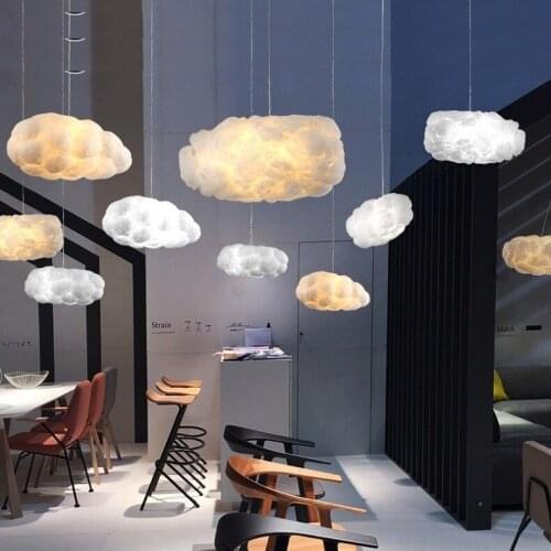 Creative Floating Clouds & Cotton Clouds E27 chandeliers Living Room Bedroom Study Room LampKTV Bar Restaurant Lighting fixture