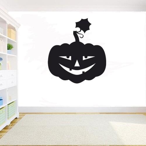 Halloween Pumpkin vinyl wall sticker Halloween Creative Ghost Pumpkin Wall decal home Decor DIY PVC glass door decals G808