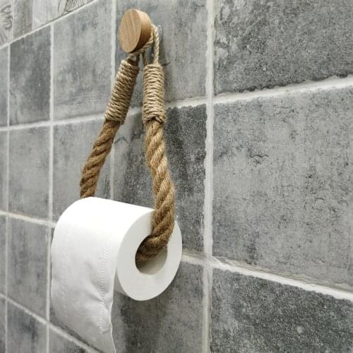 Vintage Towel Hanging Rope Toilet Paper Holder Home Hotel Bathroom Decoration Supplies