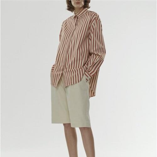 Женские рубашки в полоску XIZOU China At AliExpress