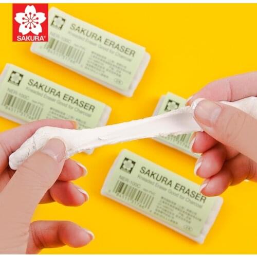 Japanese Sakura Plasticity Rubber Eraser Professional Drawing Sketch Highlight Kneaded Eraser for Charcoal Pencil Art Supplies