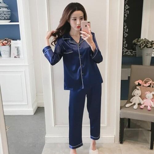 Women Pajamas Set 2 Piece Spring Sleepwear Long Sleeve pjs High Quality Pyjama For Girls Pizama Damsk Sexy Homewear