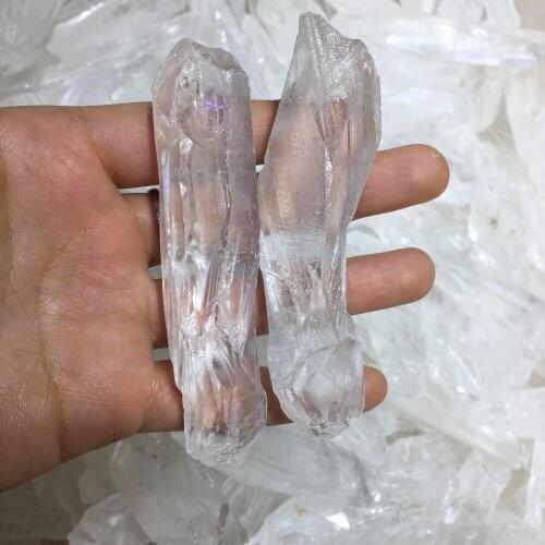 2pcs big size natural Brazil rough clear quartz specimen wand skeleton crystal reiki healing crystals wicca energy stone