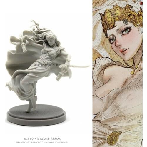 38mm Resin model kits figure beauty colorless and self-assembled A-419