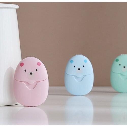 50Pcs Disposable Soap Paper Portable Cute Boxed Paper Soap Mini High Quality Scented Soap Slice Outdoor Travel Bathroom Supplies