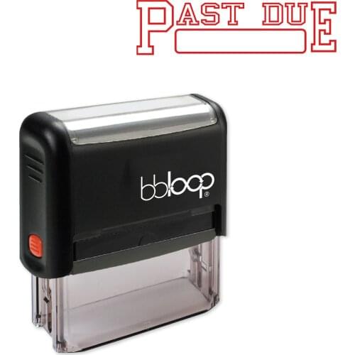 Bbloop Past Due w/college Style Font and Design Self-Ink