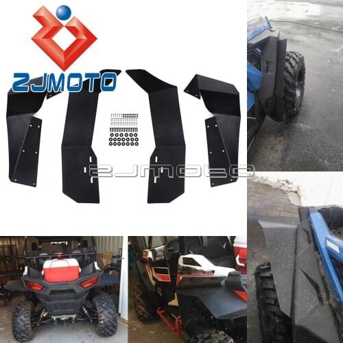 UTV Fender Flares Mud Flaps For Polaris 2015-2017 Polaris RZR-S 900 & 2016 RZR-S 1000 Plastic Fender Flares Mud Flaps