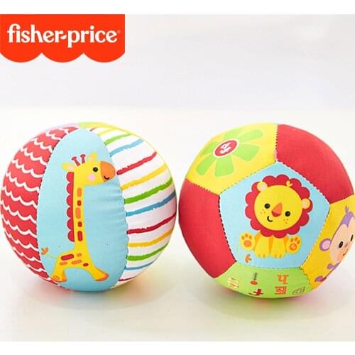 Fisher Price Animal Knowledge Baby Cognitive Ball Toys Learning & Education Bell Ringing Hand Grab Cloth Ball For Children Grow