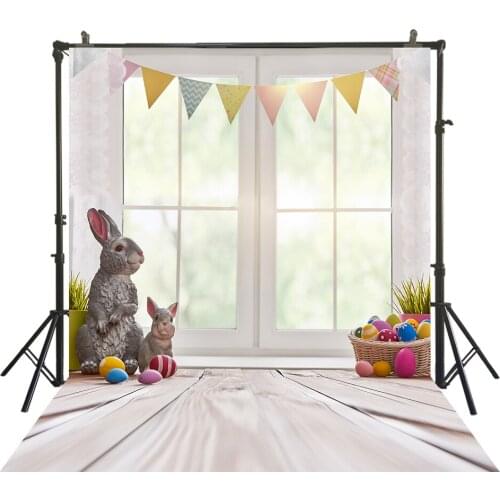 HUAYI Easter Day Photography Backdrop Newborns Baby Child Easter Windows Photo Booth Background Studio Portraits Backdrop W-3833