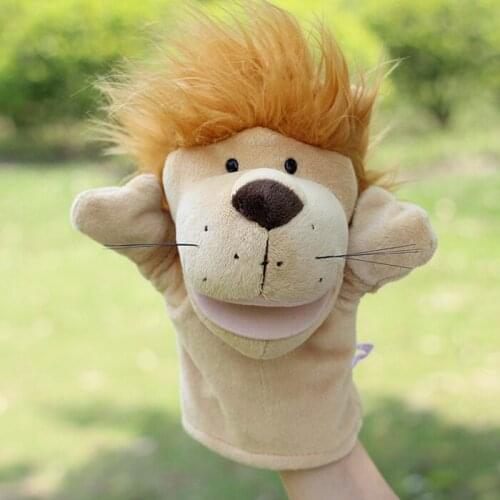 Puppets toy Large plush childrens toy Puzzle hand puppet Lions doll can be open mouth