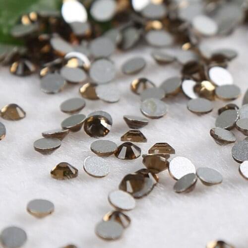 Smoked Topaz 1440PCS SS3 Nail Crystal Non HotFix crystal wallpaper flatback DIY Rhinestones