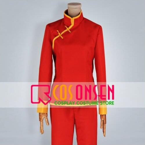 COSPLAYONSEN Gintama Silver Soul Kagura Cosplay Costume Red Coat Suit All Sizes Custom Made