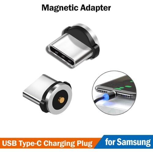 USB Type-C Round Magnetic Charging Plug for Samsung Galaxy A20 A30 A40 A50 A60 A70 A80 A90 S A31 A51 A71 M40 USB C Adapter Cable