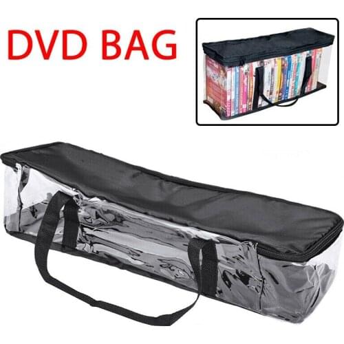 Hot Large Clear Holds DVD CD Storage Holder Easy Zip Closure Carry Bag Organizer