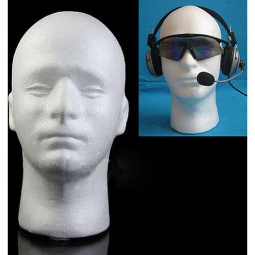 Male Mannequin Styrofoam Foam Manikin Head Model Wig Glasses Display Stand Cosy