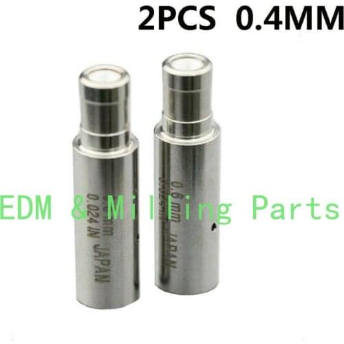 2PCS CNC EDM Wire Cut Machine Parts White Ceramic Electrode Guide 0.4MM For EDM Wire Cut Mill Part