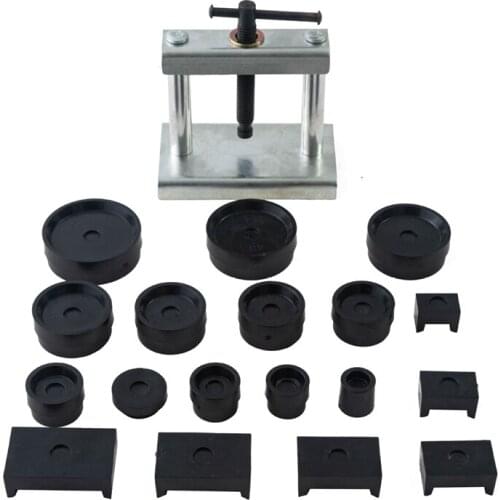 Desktop Watch Case Press 18 Dies Watch Front Back Case Cover Screw Press Presser Close Watchmakers Repair Kit Tools