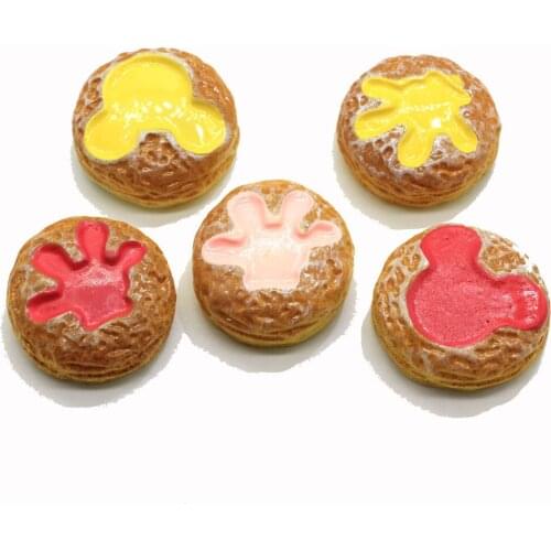 Resin Flatback Cookies Cabochon Kawaii DIY Resin Craft Decoration Miniature Resin Foods