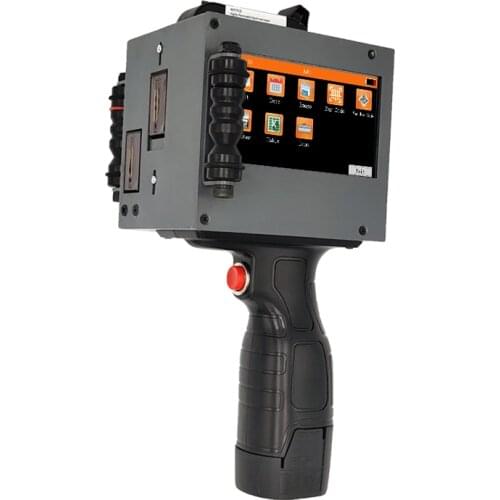 Portable Smart Upgrade Handheld Inkjet Printer 2-50.8mm with 4.3-inch LED Touch Screen, Dual Ink cartridges, Quick-Drying Inkjet