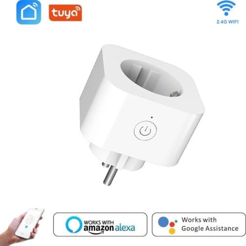 Smart Home Plug Wifi Connected Socket EU Adapter Outlet Tuya Smart Life APP 10A Power Smart Plug Works With Alexa Google Home