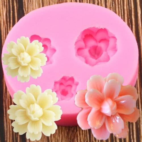 Carnation Flower Silicone Mold Wedding Cupcake Topper Fondant Cake Decorating Tools Candy Clay Resin Chocolate Gumpaste Molds