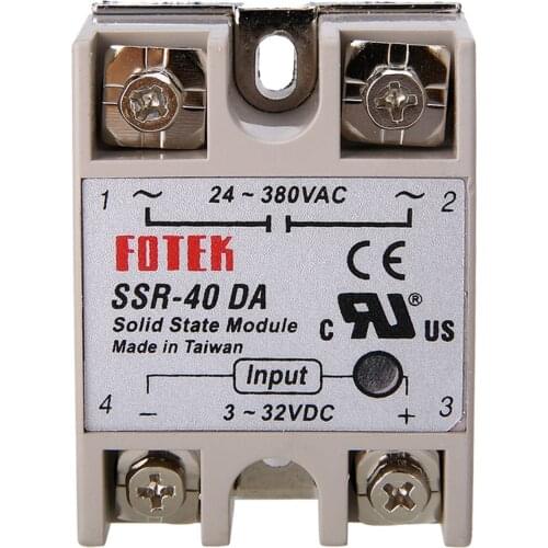 SSR-40 DA Solid State Relay Module 3-32V DC Input Voltage 24-380V AC Output Voltage 250V Electrical Equipments