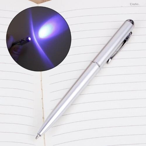 Creative Magic LED UV Light Ballpoint Pen With Invisible Ink Secret Pen K5DB