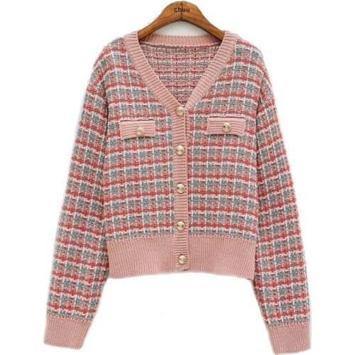 Vintage Knitted Cardigans Sweater Women Autumn Winter Kawaii Tweed Sweater Korean Retro Sweater Knitwear Clothes Tops 2021 New