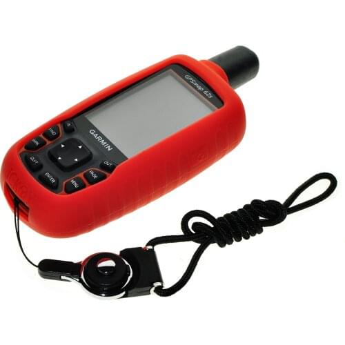 Protect Case + Black Detachable Ring Neck Strap Lanyard for Garmin GPS GPSMAP 62 63 64 62s 62sc 62st 62stc 64st 63sc 63st