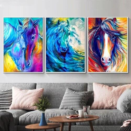 Animals 40x50cm Oil Painting By Numbers Kits Horse Frameless Coloring By Numbers Digital DIY Pictures On Canvas Home Decor