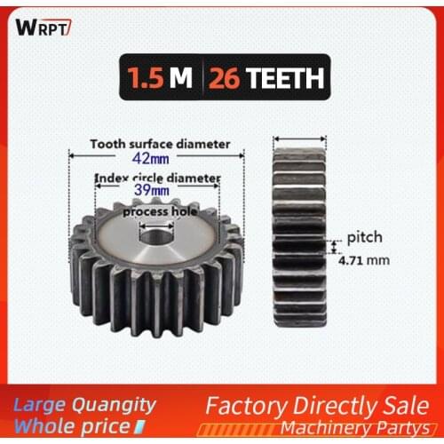 1pc 1.5M 26Teeth mini milling machine drive gears metal drive gears for motor gears Helical gears for milling machine