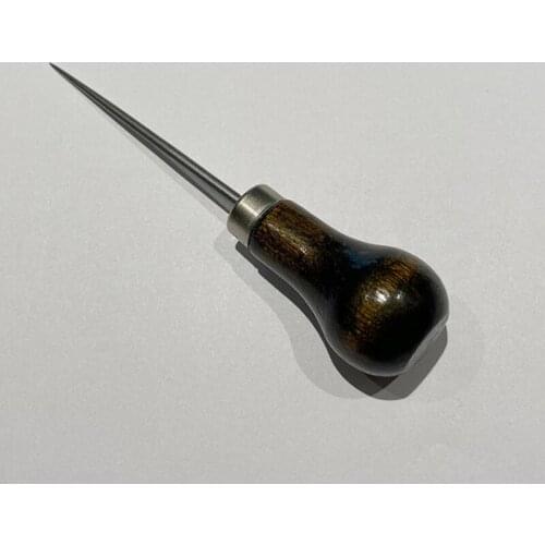 1PC Awl Wooden Handle Home Sewing Leather Making And Hole Punching DIY Handmade Safe Sewing Tailor Tools
