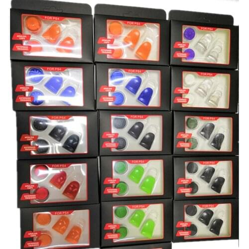 2PCS Non-slip Silicone Thumbstick Joystick Grip High-Rise Cap Covers Extenders FPS for Sony PlayStation4 PS4 Controller