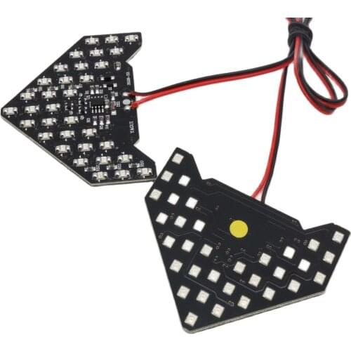 2pcs 33SMD LED Arrow Turn Signal Indicator Light Car Rearview Mirror Side Mirror LED Guide Light Arrows Panel Light Car Styling