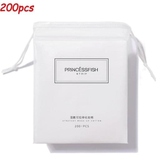 200pcs Pure Cotton Skin-Friendly Cotton Disposable Makeup Remover Cotton Wet Cotton Pad Skin Care Cleaning Tools