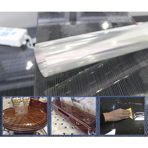 2mil-0.05mm Transparent Furniture Protective Film Adhesive Sticker Wrap Furniture Marble Vinyl Film Decor 90x50cm