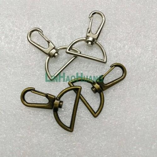 50pcs/lot 25mm 1inch Alloy Swivel Clasps Snap Key Hooks DIY Key Chain Ring Nickle/Antiuqe Brass Free Shipping 2017051802