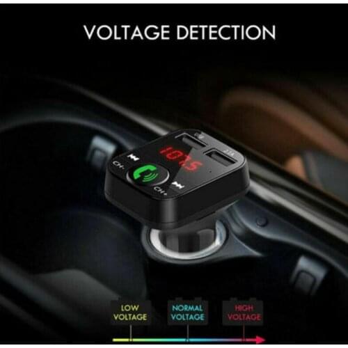 Car Bluetooth 5.0 FM Transmitter Wireless Handsfree Audio Receiver Auto MP3 Player 2.1A Dual USB Fast Charger Car Accessories
