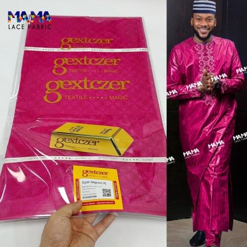 Bazin Riche Fabric 2021 New Jacquard Fabric Glitter Atiku Fabric For Men Basin Riche Original Sewing Material 5 Yards