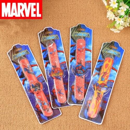 Disney spiderman Wristband Toys Watches Anime Movies Random Color Watch Cartoon Figure Fashion Toy Bracelet Kids Birthday Gift