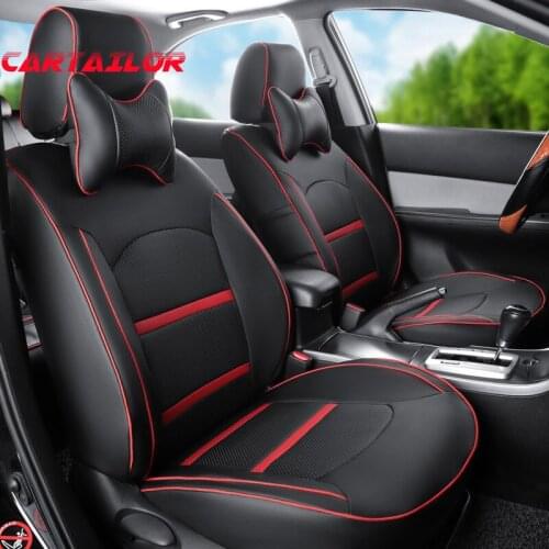 CARTAILOR Car Seat Cover Styling for Honda Accord Seat Covers Cars Seats Cushion Supports 2016 2008 PU Leather Auto Protector