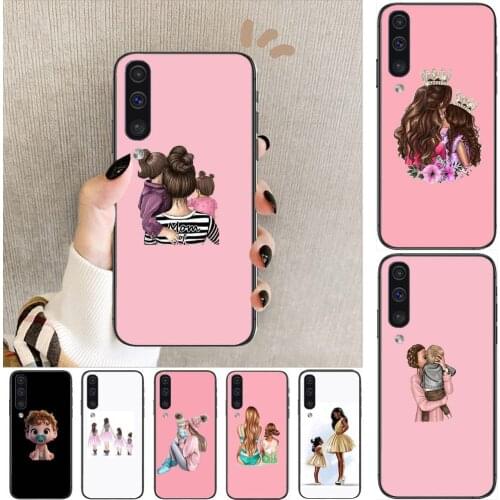 Super mom Mothers baby Phone cover hull For SamSung Galaxy S8 S9 S10E S20 S21 S5 S30 Plus S20 fe 5G Lite Ultra black soft case