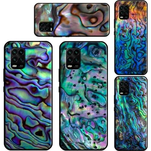 Abalone Sea Shell Texture Case For Xiaomi Mi 11 Lite Ultra 9T 10T Pro Mi Note 10 Lite POCO F3 M3 X3 Pro TPU Cover